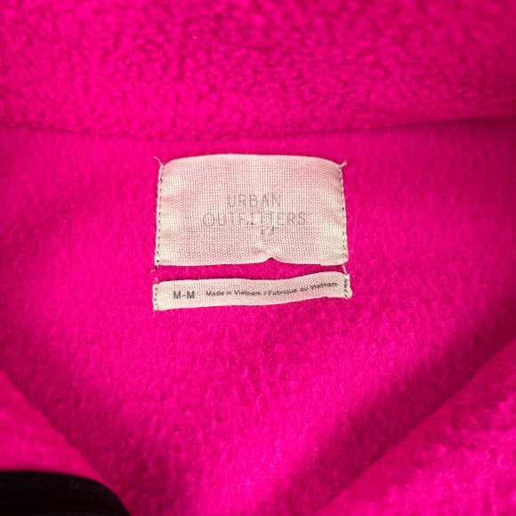 Urban Outfitters Neon Pink Fleece Swing Quarter Zip Size M - Picture 3 of 5